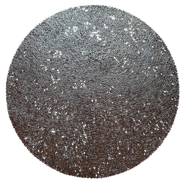 Torre & Tagus Other - Torre & Tagus Silver Round Lace Openwork Placemat Modern Metallic NWOT 15"